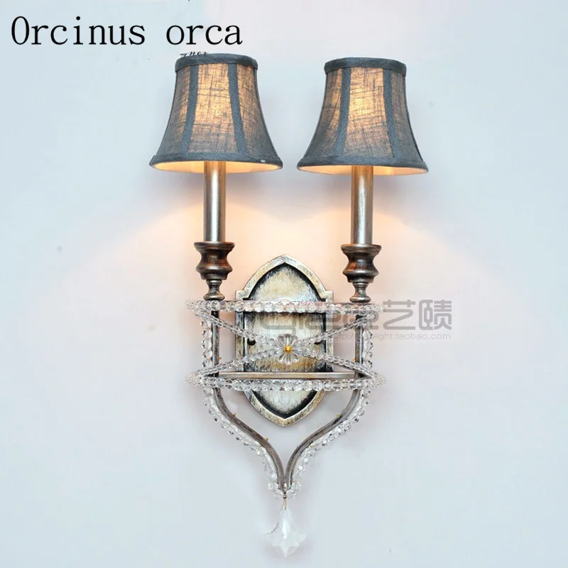 French iron antique crystal wall lamp living room study room bedroom European style creative crystal wall lamp free shipping
French iron antique crystal wall lamp living room study room bedroom European style creative crystal wall lamp free shipping