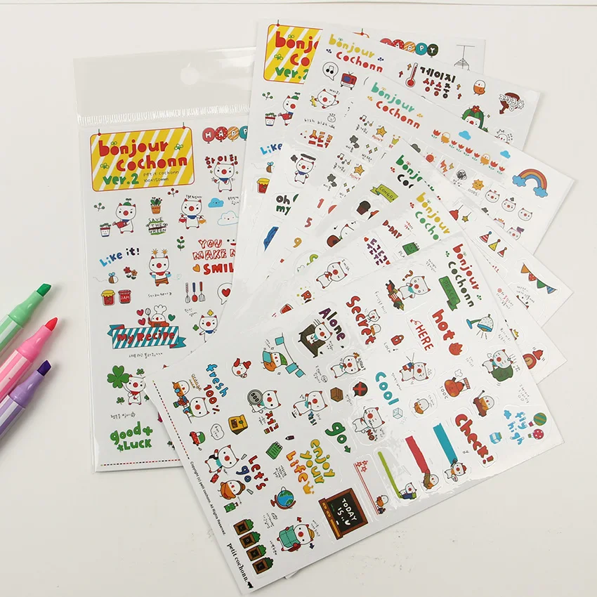 1 Pack 6 Sheets Cute Pig Transparent Calendar Diary Book Sticker Scrapbook Decoration Children's Stationery Scratchpad
1 Pack 6 Sheets Cute Pig Transparent Calendar Diary Book Sticker Scrapbook Decoration Children's Stationery Scratchpad