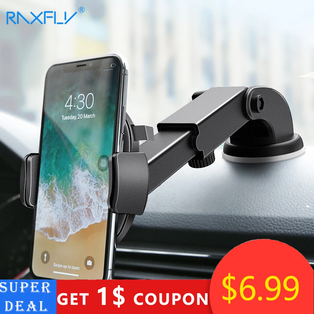 RAXFLY Luxury Car Phone Holder For iPhone X XS 8 7 6 6s Plus Windshield Car Mount Phone Stand Car Holder For Samsung Note9 S9
RAXFLY Luxury Car Phone Holder For iPhone X XS 8 7 6 6s Plus Windshield Car Mount Phone Stand Car Holder For Samsung Note9 S9