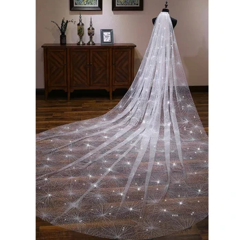 2019 Ins New White/Champagne Cathedral Wedding Veil Wide Bridal Accessory Veil Wedding Sequin Shining Cathedral Veil with Comb
2019 Ins New White/Champagne Cathedral Wedding Veil Wide Bridal Accessory Veil Wedding Sequin Shining Cathedral Veil with Comb