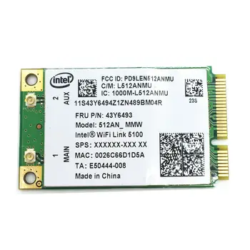mini pcie Card for Intel 512AN_MMW 5100 300M wireless N WiFi card HP DV4 DV5 DV7 CQ40 CQ50 CQ60 2730P 6930P 480985-001
mini pcie Card for Intel 512AN_MMW 5100 300M wireless N WiFi card HP DV4 DV5 DV7 CQ40 CQ50 CQ60 2730P 6930P 480985-001