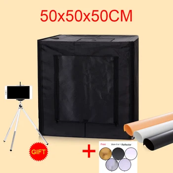 50*50*50CM LED Photo Studio Soft Box Shooting Light Tent Photography Softbox Lightbox Kit With Free Gift
50*50*50CM LED Photo Studio Soft Box Shooting Light Tent Photography Softbox Lightbox Kit With Free Gift