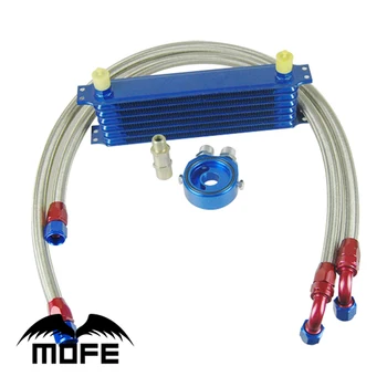7 Row AN10 Engine Transmission Auto Oil Cooler With Oil Filter Sandwich Adapter + Braided Stainless Steel Fuel Pipe Blue
7 Row AN10 Engine Transmission Auto Oil Cooler With Oil Filter Sandwich Adapter + Braided Stainless Steel Fuel Pipe Blue