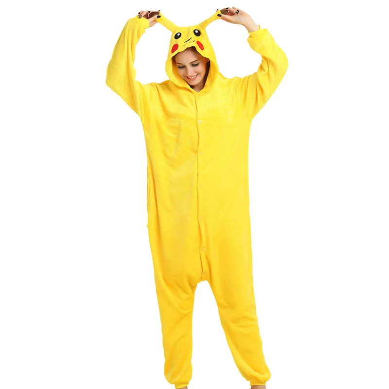 Yellow Pikachu Pokemon Onesie Pajamas Kigurumi Animal Cosplay Costume Halloween Family Pijamas Women
Yellow Pikachu Pokemon Onesie Pajamas Kigurumi Animal Cosplay Costume Halloween Family Pijamas Women