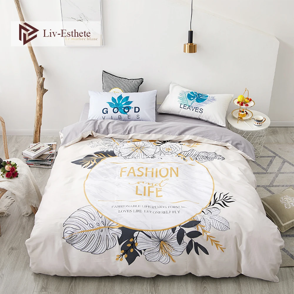 Liv-Esthete 100%Cotton Fashion Life Bedding Set Decor Duvet Cover Pillowcase Flat Sheet Fitted Sheet Double Queen King Bed Linen
Liv-Esthete 100%Cotton Fashion Life Bedding Set Decor Duvet Cover Pillowcase Flat Sheet Fitted Sheet Double Queen King Bed Linen