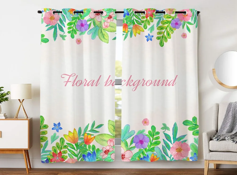 Darkening Blackout Curtains 2 Panels Grommet Curtains for Children's Bedroom Cute Colorful Wildflowers Green Leaves Girl
Darkening Blackout Curtains 2 Panels Grommet Curtains for Children's Bedroom Cute Colorful Wildflowers Green Leaves Girl