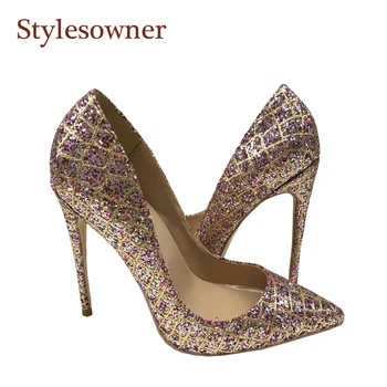Bling Bling Pink Sequins Elegant Super High Heel Shoes Female Spring Summer Pump Shoes New Arrival Hot Selling Zapatos Mujer
Bling Bling Pink Sequins Elegant Super High Heel Shoes Female Spring Summer Pump Shoes New Arrival Hot Selling Zapatos Mujer