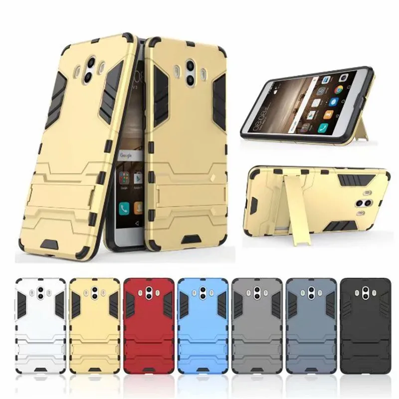 

For Huawei Mate 10 Cover Huawei Mate 10 Lite Case On For Huawei Mate10 Pro 2in1 Armour 2 in 1 Hard Back Cover With Kickstand