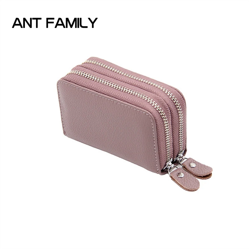 Genuine Leather Women Card Holder Wallets Small Coin Purse Mini Solid Color Credit Card Holder Ladies Double Zipper Card Holder
Genuine Leather Women Card Holder Wallets Small Coin Purse Mini Solid Color Credit Card Holder Ladies Double Zipper Card Holder