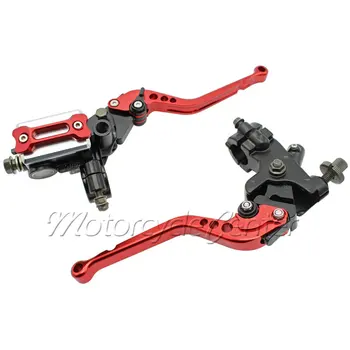 Standard Handlebar 7/8" 22mm Motorcycle Pump Master Cylinder Kit Reservoir Brake Clutch Levers Set For Suzuki Red Long Lever
Standard Handlebar 7/8" 22mm Motorcycle Pump Master Cylinder Kit Reservoir Brake Clutch Levers Set For Suzuki Red Long Lever