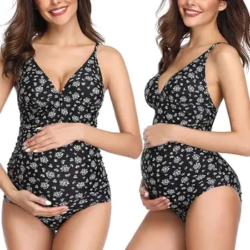 Women Maternity Swimsuit Suspender Floral Print Pregnancy One Piece Swimwear Maternity Bikini Biquinis Feminino 2019
Women Maternity Swimsuit Suspender Floral Print Pregnancy One Piece Swimwear Maternity Bikini Biquinis Feminino 2019