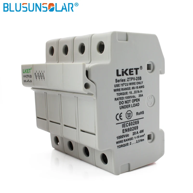 2 piece/lot wholesale DC1000V 20A 4 pole DIN Rail Mount fuse holder for solar protection
2 piece/lot wholesale DC1000V 20A 4 pole DIN Rail Mount fuse holder for solar protection