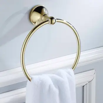 Gold Plated Wall Mounted Brass Towel Storage Ring Holder Hand Rack Roll Rail Towel Holder Hanger Home Bathroom Accessory Tool
Gold Plated Wall Mounted Brass Towel Storage Ring Holder Hand Rack Roll Rail Towel Holder Hanger Home Bathroom Accessory Tool