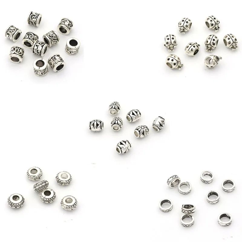 Silver Metal Hole European Loose Beads For Jewelry Finding Handmake Diy Necklace Bracelet Needlework Accessories Wholesale 
Silver Metal Hole European Loose Beads For Jewelry Finding Handmake Diy Necklace Bracelet Needlework Accessories Wholesale