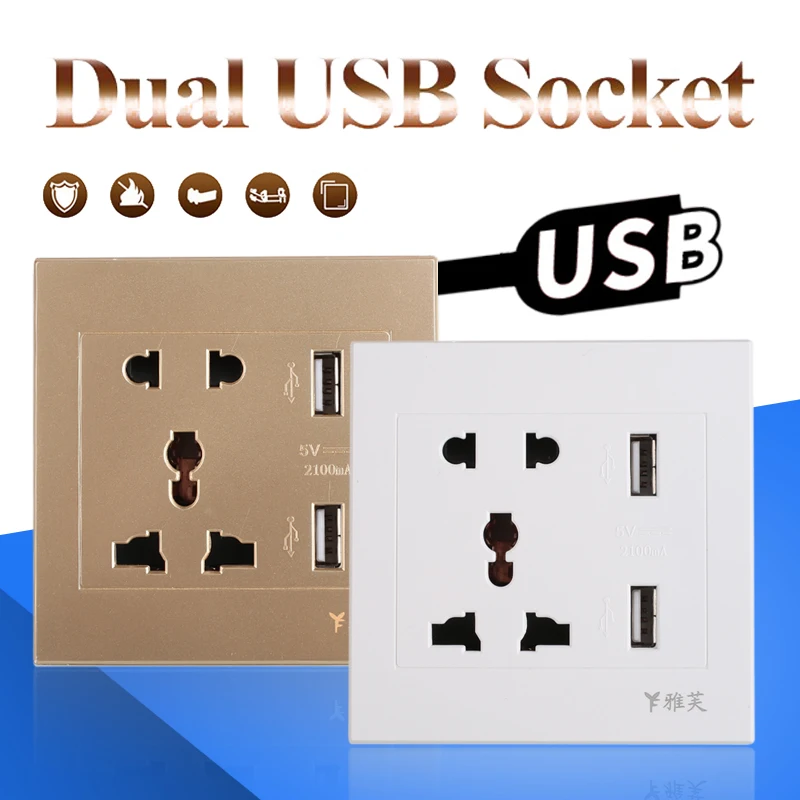 USB Wall Outlet Electrical Outlet Bathroom Durable Outlet Wall Mount Multifunction Bedroom Stairs Convenient
USB Wall Outlet Electrical Outlet Bathroom Durable Outlet Wall Mount Multifunction Bedroom Stairs Convenient