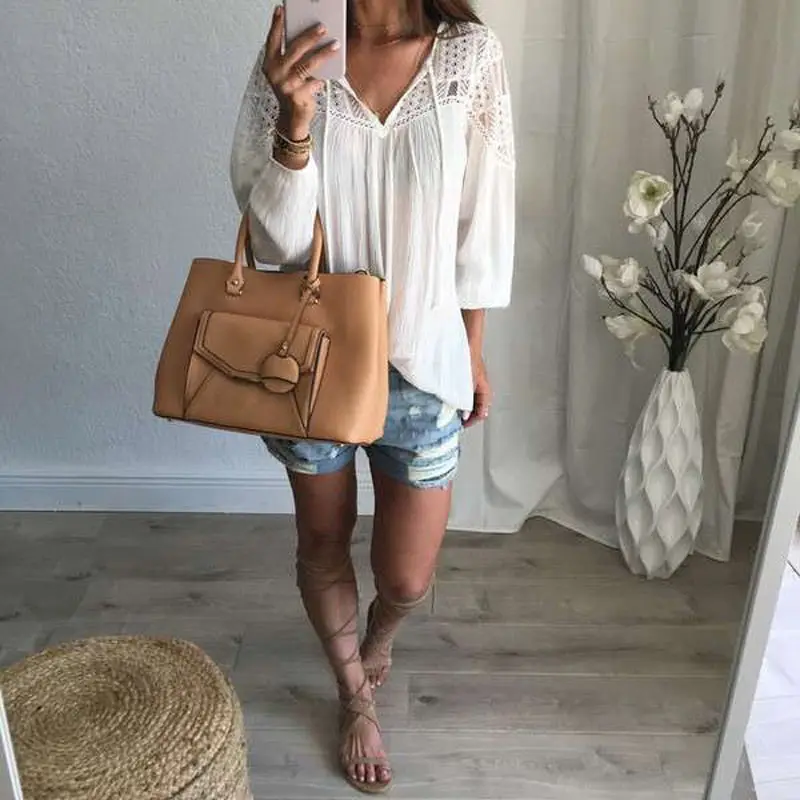 New Fashion Women Casual Loose Tops Long Sleeve Summer Style Patchwork Translucent Shirt Elegant Casual Shirts
New Fashion Women Casual Loose Tops Long Sleeve Summer Style Patchwork Translucent Shirt Elegant Casual Shirts