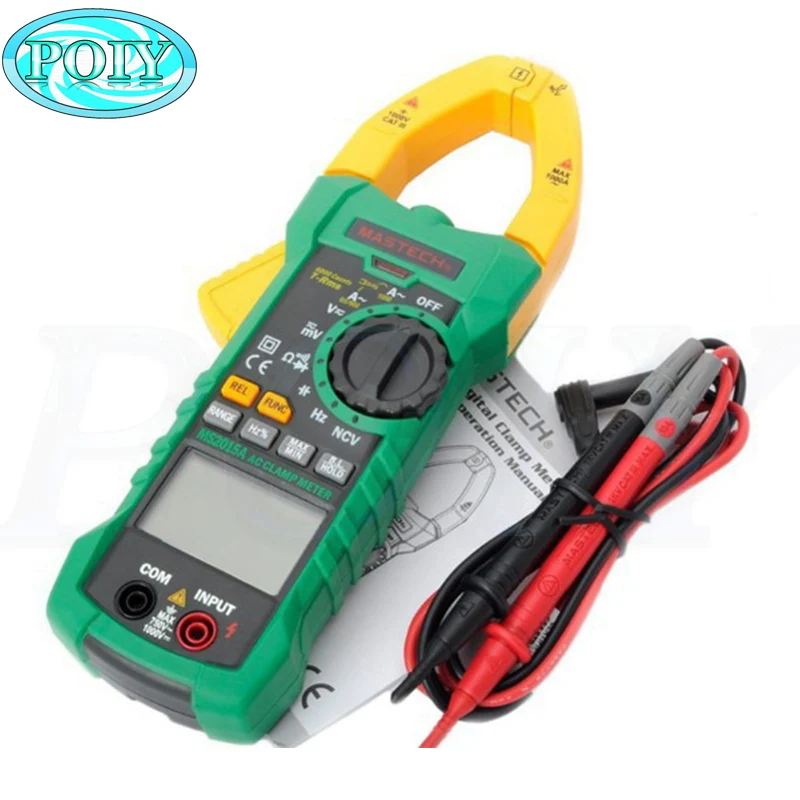 Digital Clamp Meter MASTECH MS2015A Current tester RMS AutoRange 1000A Multimeter Frequency Capacitance NCV voltage detector
Digital Clamp Meter MASTECH MS2015A Current tester RMS AutoRange 1000A Multimeter Frequency Capacitance NCV voltage detector