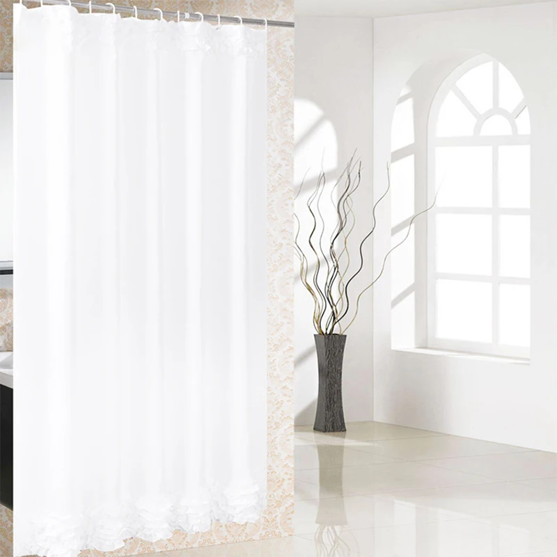 Modern Simple Shower Curtain White Lace and Ruffles Design Bath Curtains Polyester Creative Bath Screens with 12 Hooks
Modern Simple Shower Curtain White Lace and Ruffles Design Bath Curtains Polyester Creative Bath Screens with 12 Hooks