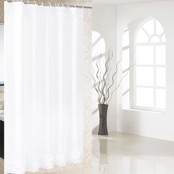 Modern Simple Shower Curtain White Lace and Ruffles Design Bath Curtains Polyester Creative Bath Screens with 12 Hooks
Modern Simple Shower Curtain White Lace and Ruffles Design Bath Curtains Polyester Creative Bath Screens with 12 Hooks