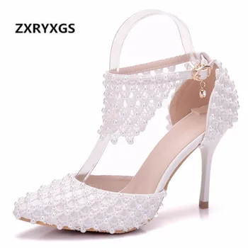 ZXRYXGS Brand Shoes Woman 2019 Spring New Fashion Pointe Shoes White Pearl Women High Heels Shoes Large Size Wedding Shoes
ZXRYXGS Brand Shoes Woman 2019 Spring New Fashion Pointe Shoes White Pearl Women High Heels Shoes Large Size Wedding Shoes
