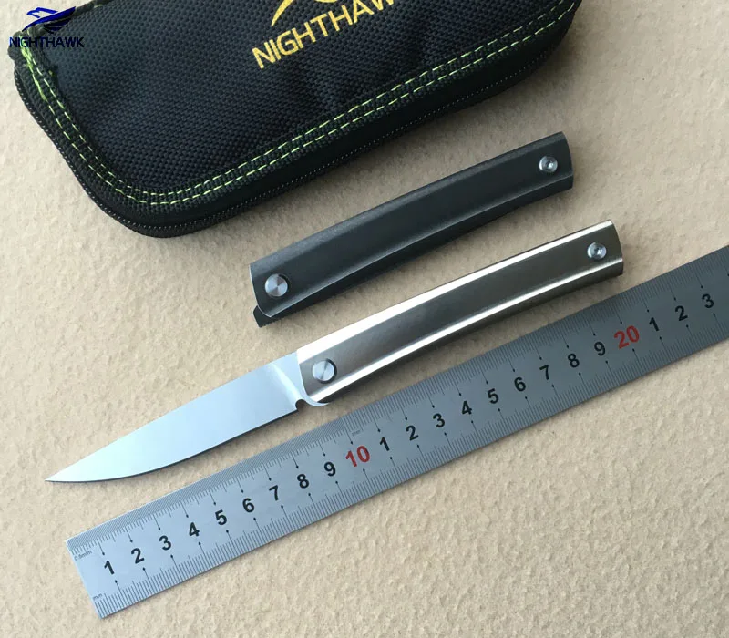 NIGHTHAWK NEW LINE D2 blade Titanium handle Flipper folding knife Outdoor camping hunting Survival pocket knives EDC tools
NIGHTHAWK NEW LINE D2 blade Titanium handle Flipper folding knife Outdoor camping hunting Survival pocket knives EDC tools
