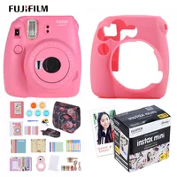 Fujifilm Instax Mini 9 Camera Kit Set Film Camera Photo Instant Camera With 100 * Film + Photo Frame +Clip+String Christmas Gift image