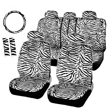 12PCS/Set Luxury Zebra Pattern Seat Cover Steering Wheel Cover Set Breathable Resistant To Dirt and Easy To Clean Accessories
12PCS/Set Luxury Zebra Pattern Seat Cover Steering Wheel Cover Set Breathable Resistant To Dirt and Easy To Clean Accessories