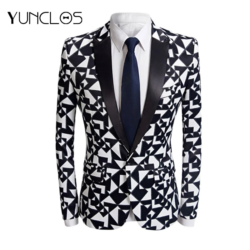 YUNCLOS Fashion Printed Men's Blazer Wedding Party Suit Jackets Slim Fit Shawl Collar Blazer Jackets blazer masculino
YUNCLOS Fashion Printed Men's Blazer Wedding Party Suit Jackets Slim Fit Shawl Collar Blazer Jackets blazer masculino