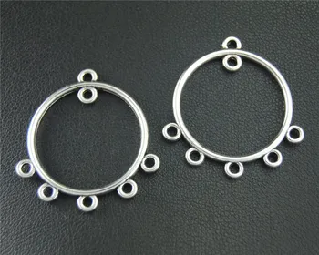30pcs Silver Color Chandelier Charm Round Charms For Earrings Jewelry Making DIY Handmade Craft 28x30mm A1874
30pcs Silver Color Chandelier Charm Round Charms For Earrings Jewelry Making DIY Handmade Craft 28x30mm A1874