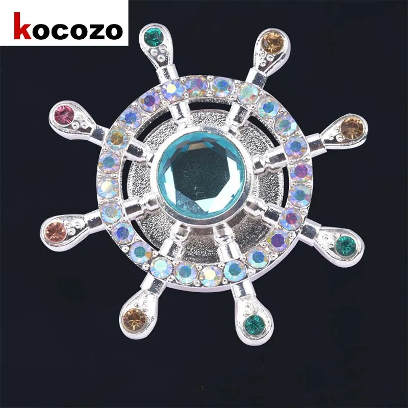 Captain Rudder With Diamond and Rhinestone Fidget Spinner Hand Metal Pirate Fingertip Gyroscope Adult Girls Toy
Captain Rudder With Diamond and Rhinestone Fidget Spinner Hand Metal Pirate Fingertip Gyroscope Adult Girls Toy