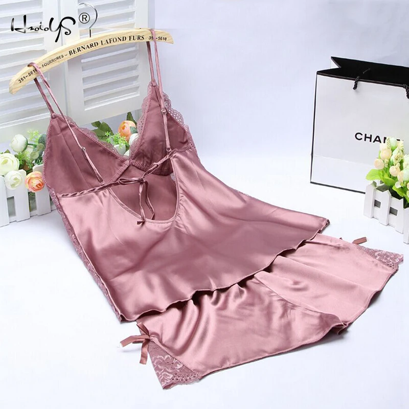 Sexy Silky Satin Sleepwear Women Summer Shorts Pajamas Set Sexy Satin Lingerie Nightgown Spaghetti Strap Sexy Pajamas Nightwear
Sexy Silky Satin Sleepwear Women Summer Shorts Pajamas Set Sexy Satin Lingerie Nightgown Spaghetti Strap Sexy Pajamas Nightwear