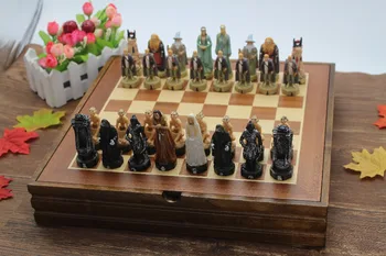 Wooden Board Chess Set Resin Dolls Chess Set The Lord of the Rings Series Mold Classic International Cartoo Chess Set Nice Gift
Wooden Board Chess Set Resin Dolls Chess Set The Lord of the Rings Series Mold Classic International Cartoo Chess Set Nice Gift