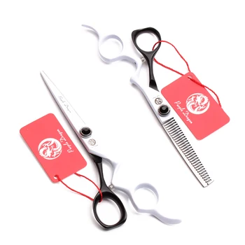 5.5" JP 440C Purple Dragon White&Black Hairdresser's Scissors Cutting Shears Thinning Scissors Professional Hair Scissors Z9016
5.5" JP 440C Purple Dragon White&Black Hairdresser's Scissors Cutting Shears Thinning Scissors Professional Hair Scissors Z9016