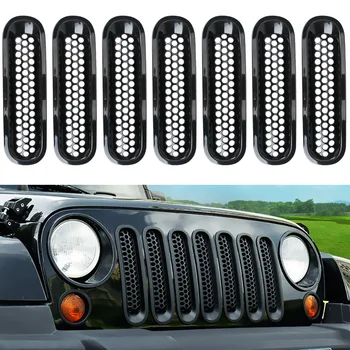 YOSOLO 7 piece/Set For Jeep Wrangler Black Front Insert Mesh Grille Trim Cover Car-Styling Anti-insect Grill
YOSOLO 7 piece/Set For Jeep Wrangler Black Front Insert Mesh Grille Trim Cover Car-Styling Anti-insect Grill