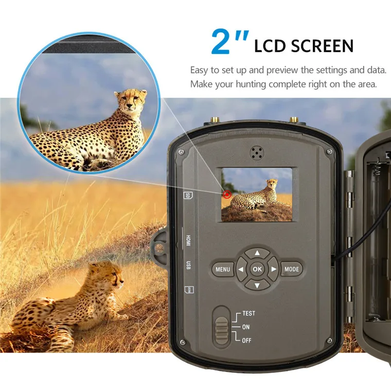 4G Digital Scouting Infrared Hunting Camera 12MP HD Video MMS GPRS GPS Night Vision Photo Trap Wildlife Trail Camera6