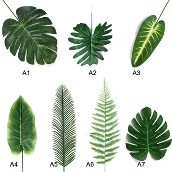 5pcs Artificial Leaf Tropical Palm Leaves Simulation Leaf for Luau Theme Party Decorations DIY Home garden decoration Photo prop
5pcs Artificial Leaf Tropical Palm Leaves Simulation Leaf for Luau Theme Party Decorations DIY Home garden decoration Photo prop