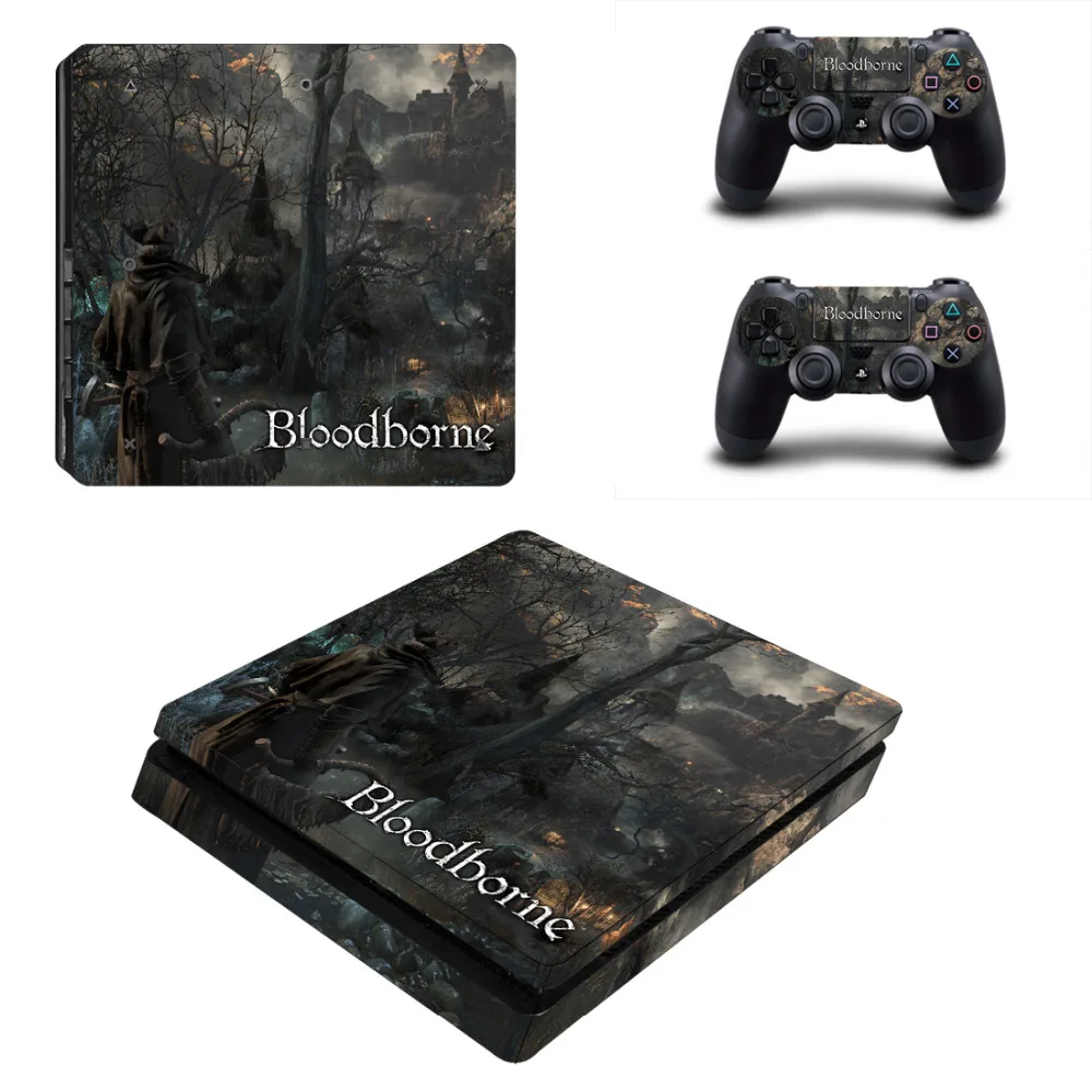 Game Bloodborne Decal PS4 Slim Skin Sticker For Sony PlayStation 4 Console and 2 Controllers | Электроника