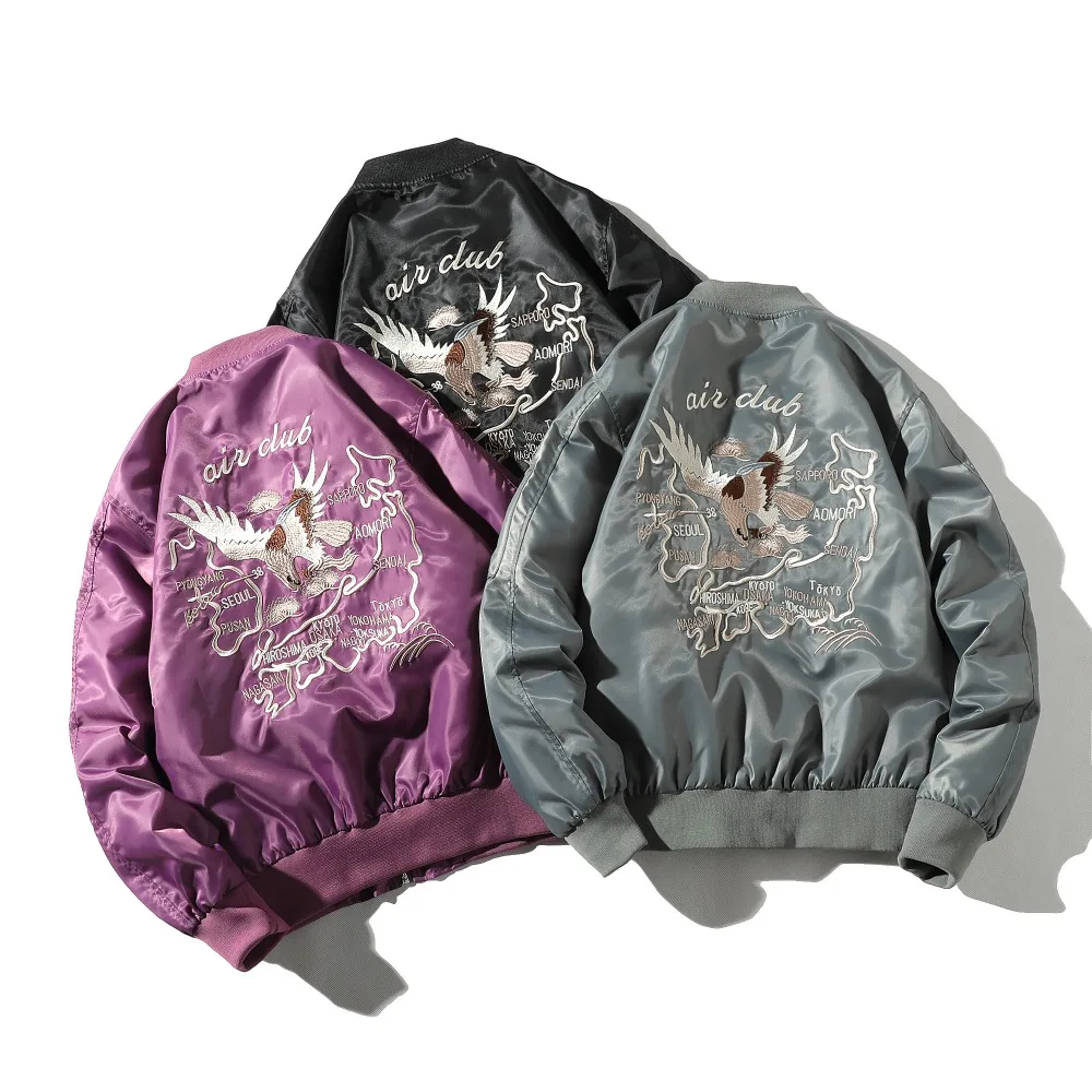 New Men embroidery Casual Street jacket coats Pilot flight Loose Outwear jackets Autumn thin jacket and winter warm coat male
New Men embroidery Casual Street jacket coats Pilot flight Loose Outwear jackets Autumn thin jacket and winter warm coat male