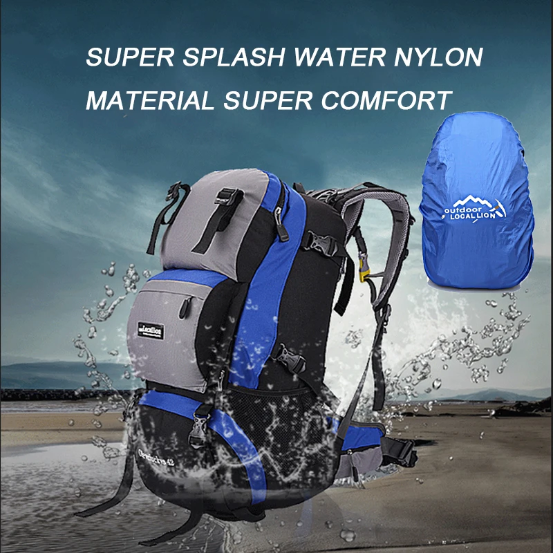 42L Professional Mountaineering Bags Waterproof Travel Backpack Hiking Climbing Backpack Outdoor Sport Backpacks with Rain cover
42L Professional Mountaineering Bags Waterproof Travel Backpack Hiking Climbing Backpack Outdoor Sport Backpacks with Rain cover