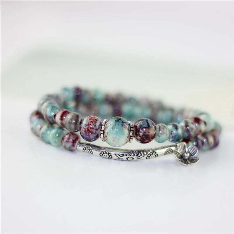 Women's Bracelet Vintage Charm Round Ceramic Beads Beaded Bracelets & Bangles Fashion Accessory For Best Friend Gift
Women's Bracelet Vintage Charm Round Ceramic Beads Beaded Bracelets & Bangles Fashion Accessory For Best Friend Gift