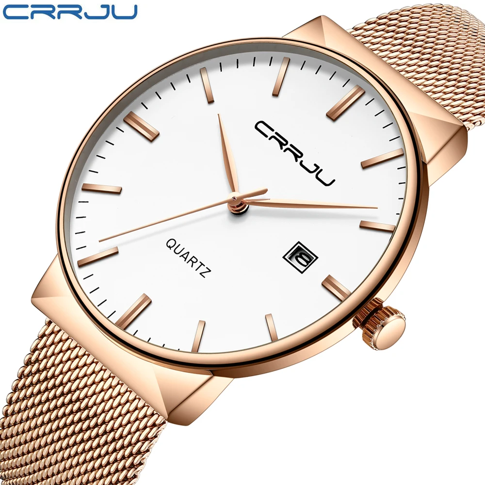 CRRJU Fashion trend simple design men's ultra-thin watch stainless steel daily waterproof quartz wrist watch men's clock gift
CRRJU Fashion trend simple design men's ultra-thin watch stainless steel daily waterproof quartz wrist watch men's clock gift