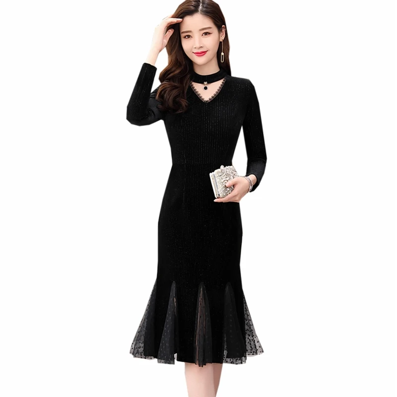 Women's Dress Fashion Casual Spring Autumn Velvet Dresses Elegant Sexy Ladies Skinny Slim Mermaid Sequined Evening Party Dress
Women's Dress Fashion Casual Spring Autumn Velvet Dresses Elegant Sexy Ladies Skinny Slim Mermaid Sequined Evening Party Dress
