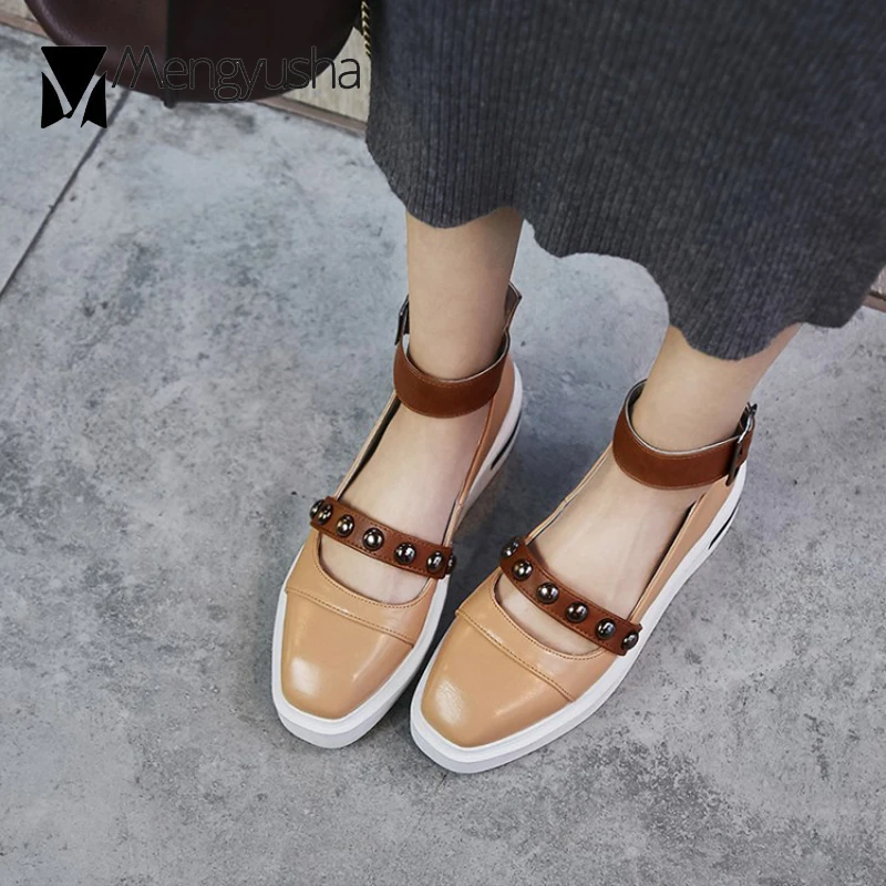 fashion designer round rivets flat shoes woman square toe ankle belt mary janes ladies patchwork platform creepers shoes 43 c758
fashion designer round rivets flat shoes woman square toe ankle belt mary janes ladies patchwork platform creepers shoes 43 c758