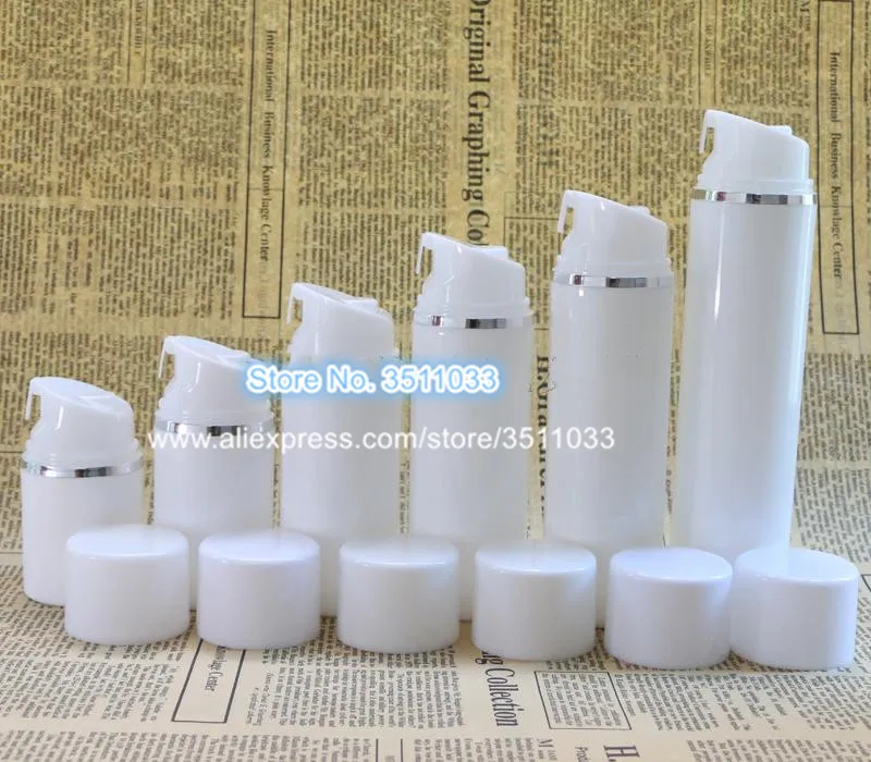 100pcs Free Shipping 30ml 50ml 80ml Cosmetic Plastic Airless Lotion Pump Bottle Silver Line Empty Airless Container White Cap
100pcs Free Shipping 30ml 50ml 80ml Cosmetic Plastic Airless Lotion Pump Bottle Silver Line Empty Airless Container White Cap