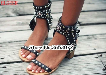 Rome Studs Open Toe Women thick heel Sandals Crystal Ankle Straps Ladies High Heels Bohemia Style Female Dress Shoes Size 41
Rome Studs Open Toe Women thick heel Sandals Crystal Ankle Straps Ladies High Heels Bohemia Style Female Dress Shoes Size 41