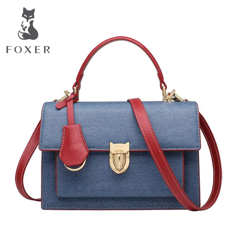 FOXER 2019 New women handbags Fashion splice Simple bag Cowhide Luxury handbags women PVC material shoulder Crossbody bags
FOXER 2019 New women handbags Fashion splice Simple bag Cowhide Luxury handbags women PVC material shoulder Crossbody bags