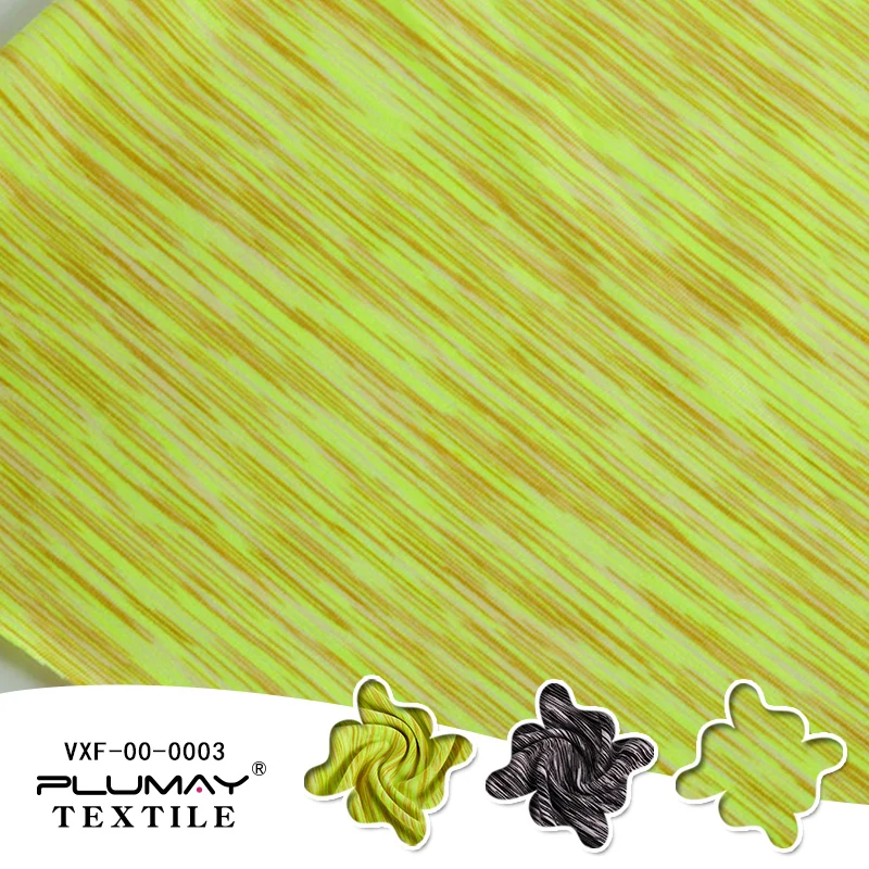 Weft knitted 95%polyester 5%spandex space dye jersey fabric for sportswear by half(1/2) yard
Weft knitted 95%polyester 5%spandex space dye jersey fabric for sportswear by half(1/2) yard