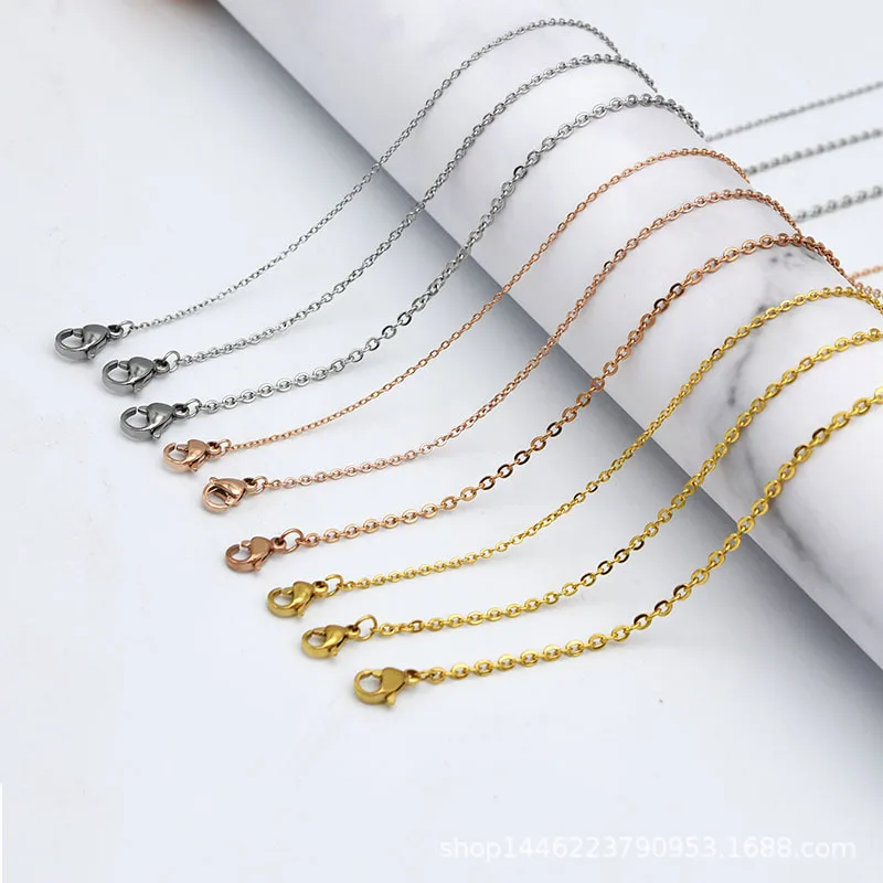 Stainless Steel Soldered Cross Chain Stainless Steel Fine Chain Multi-color Pendant Necklace Fashionable Three-color Necklace
Stainless Steel Soldered Cross Chain Stainless Steel Fine Chain Multi-color Pendant Necklace Fashionable Three-color Necklace