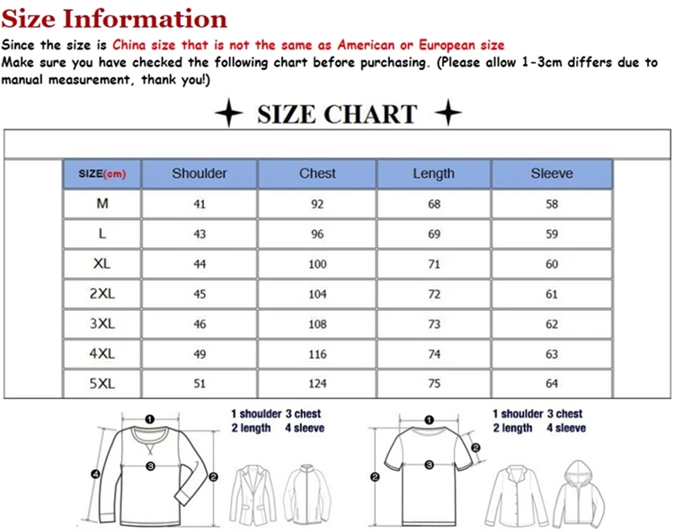 Asian Large Size Chart