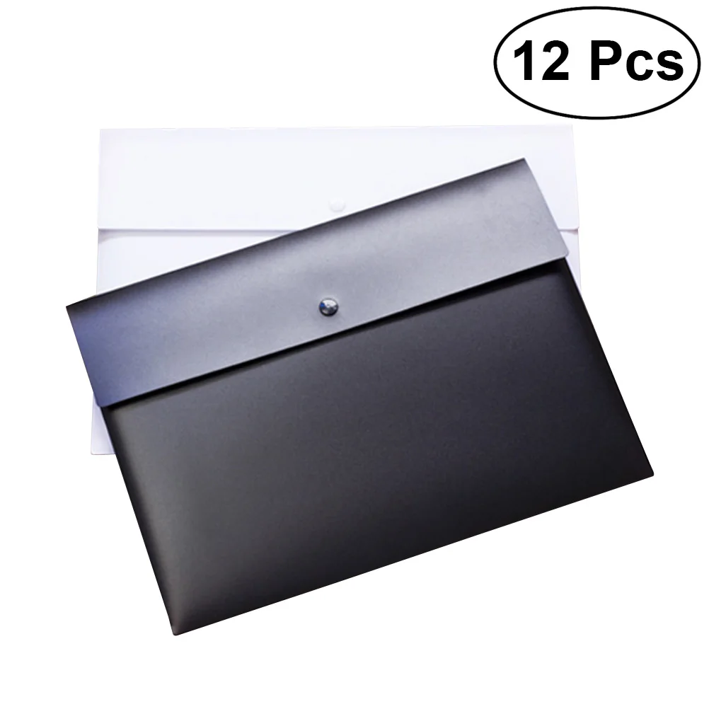 12Pcs A4 Size Document Folder Envelope File Organizer Holder Bag Folder with Snap Button for Work School Home Office
12Pcs A4 Size Document Folder Envelope File Organizer Holder Bag Folder with Snap Button for Work School Home Office